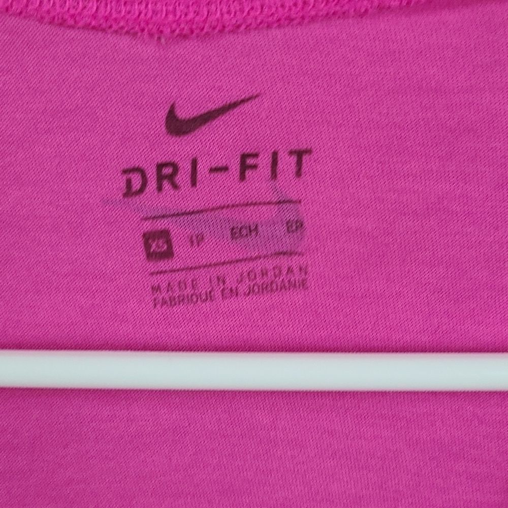 Nike Just Do It dri-fit athletic tank top XS Sleeveless Racerback Loose Pink Tee - Picture 5 of 7